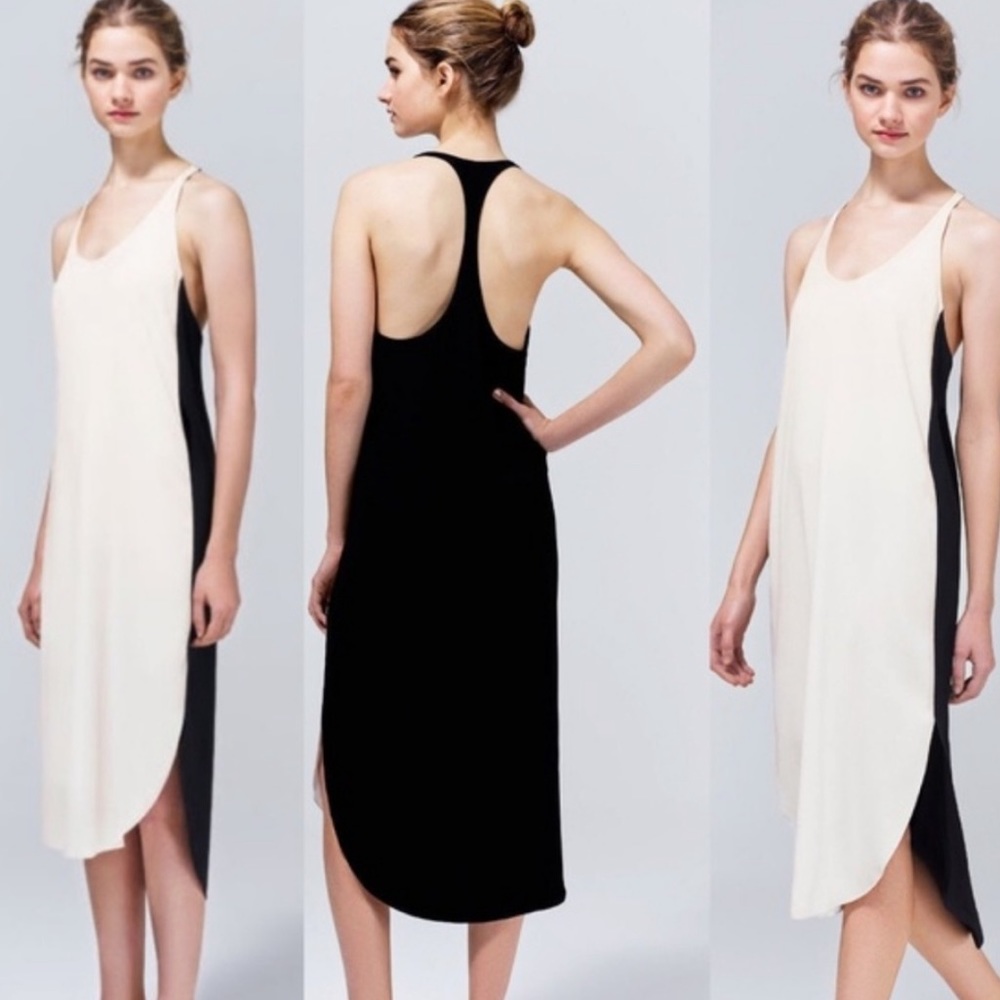 NWOT Aritzia Maxi Dress Black White‎ xxs Wilfred